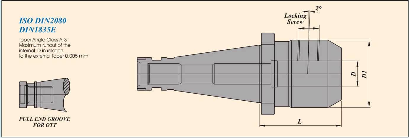 ISO50 WN10 063 AD Weldon Type Holder